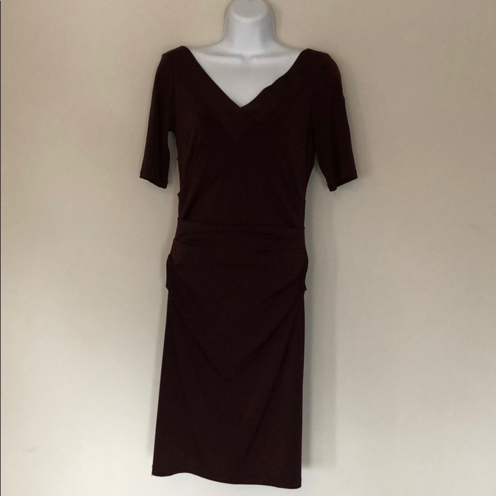 Maggie London brown dress